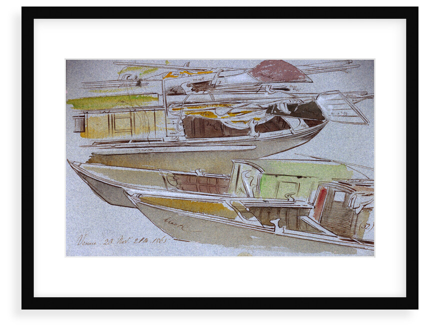 Studies of Venetian craft by Edward Lear