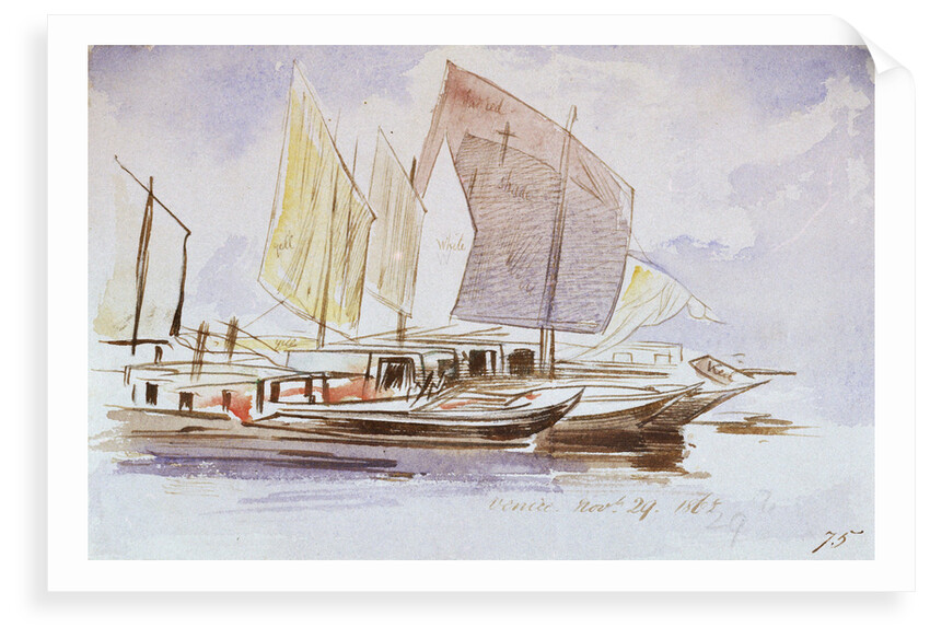 Studies of Venetian craft by Edward Lear