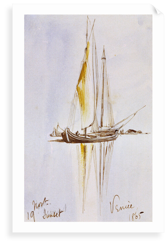 Venetian sunset by Edward Lear