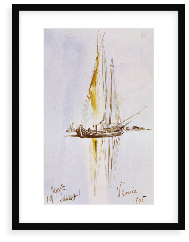 Venetian sunset by Edward Lear