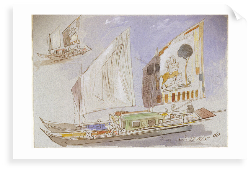 Studies of Venetian craft by Edward Lear