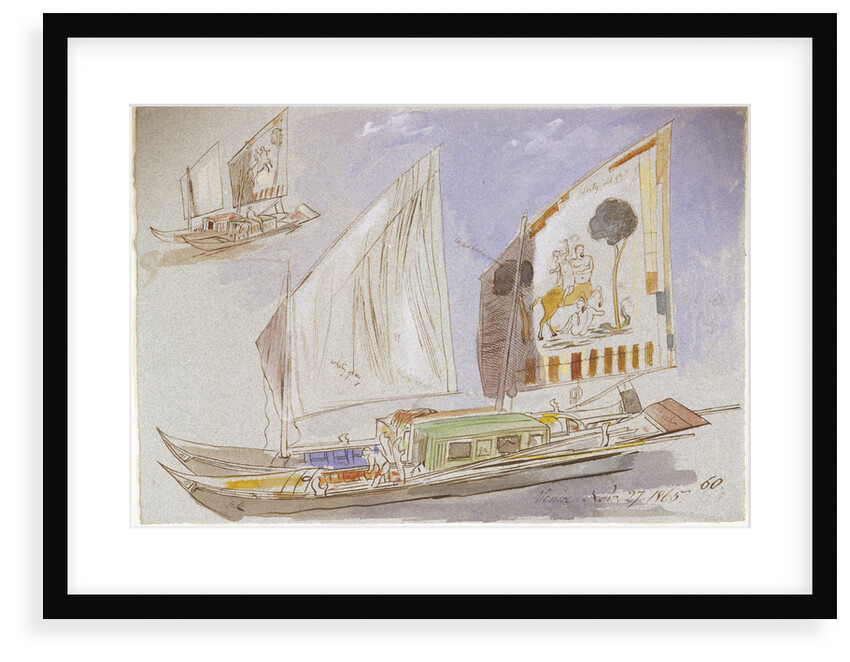 Studies of Venetian craft by Edward Lear