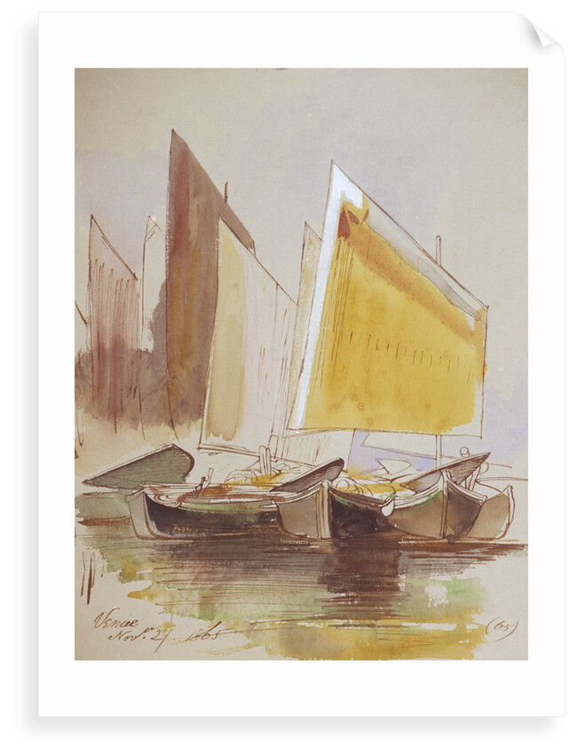 Studies of Venetian craft by Edward Lear