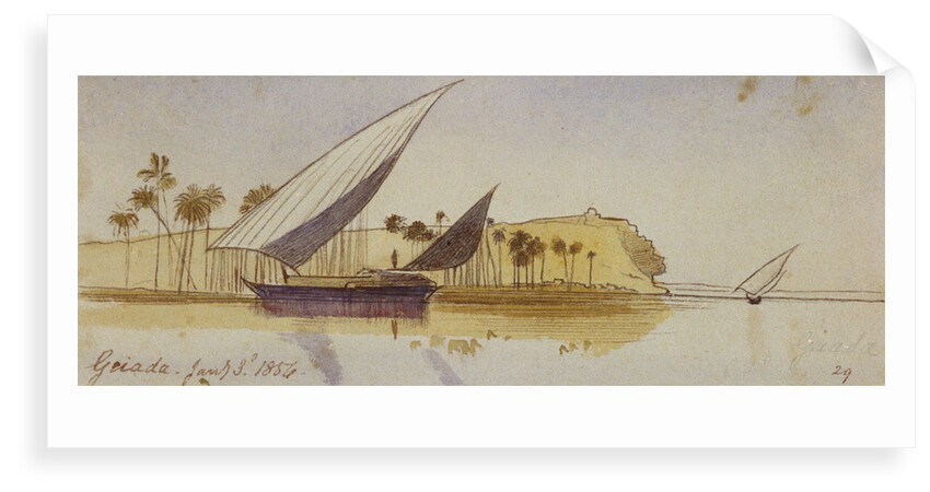 Geiada, Egypt by Edward Lear