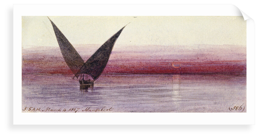 On the Nile at Manfaloot, Egypt by Edward Lear