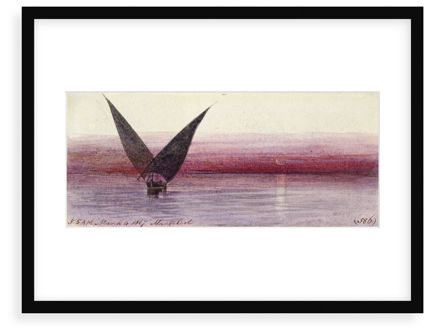 On the Nile at Manfaloot, Egypt by Edward Lear