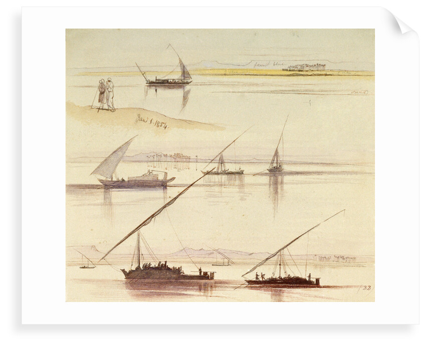 Shipping on the Nile by Edward Lear