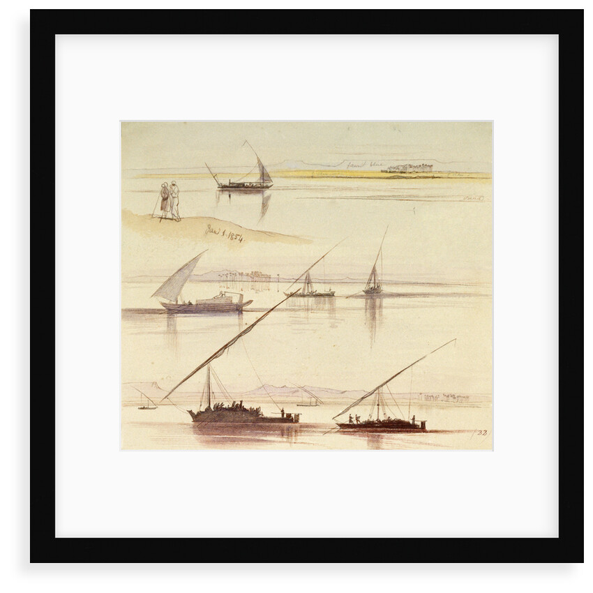 Shipping on the Nile by Edward Lear
