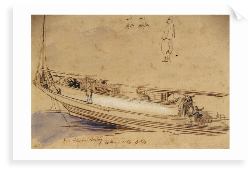 One mile from Souhag, Egypt by Edward Lear