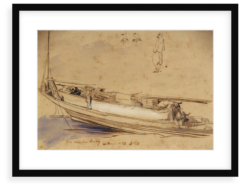One mile from Souhag, Egypt by Edward Lear