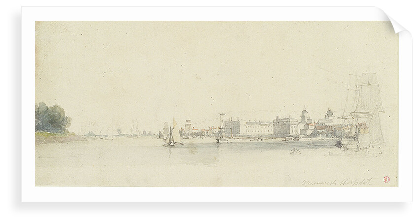 View of Greenwich Hospital from off Millwall by Edward Duncan