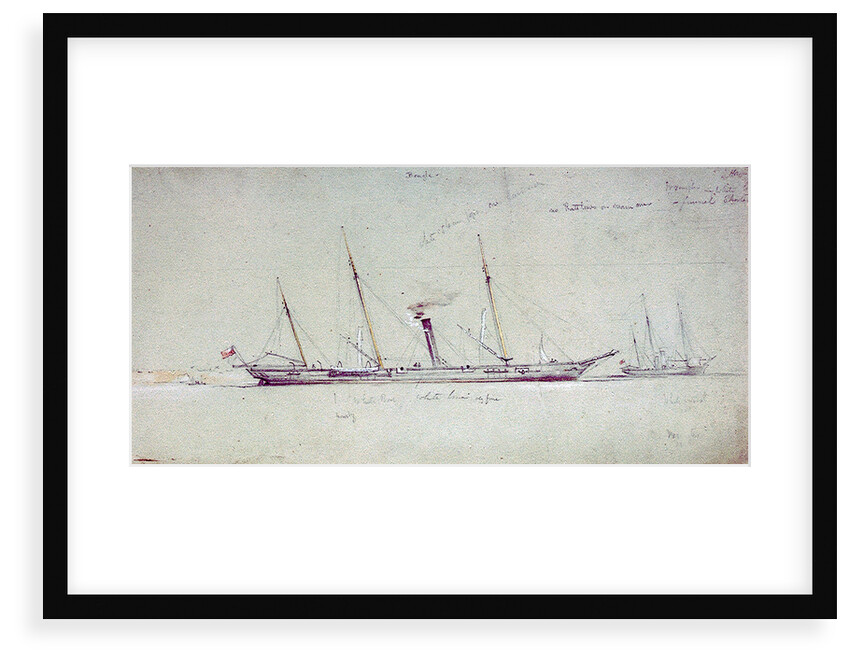 HMS 'Beagle' and 'Wrangler' by Oswald Walter Brierly