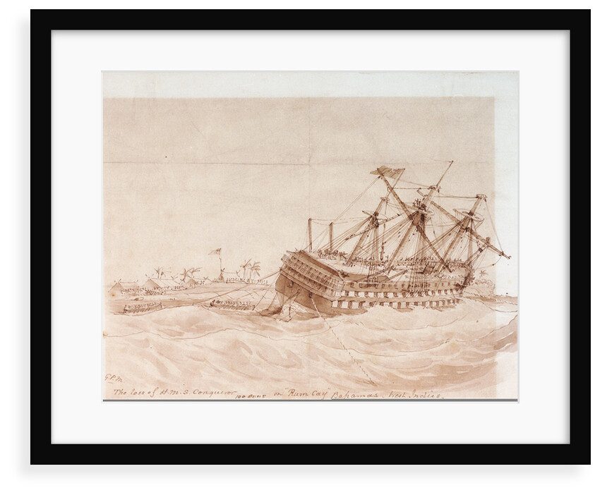 The loss of HMS 'Conqueror' by George Pechell Mends