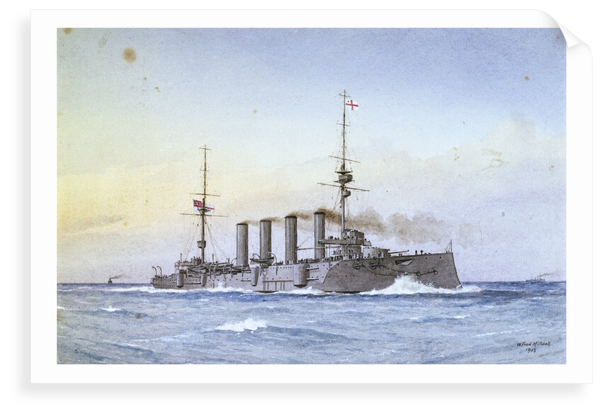 Armoured cruiser HMS 'King Alfred' (1901) by William Frederick Mitchell