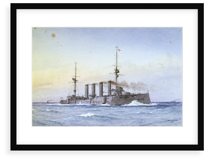 Armoured cruiser HMS 'King Alfred' (1901) by William Frederick Mitchell