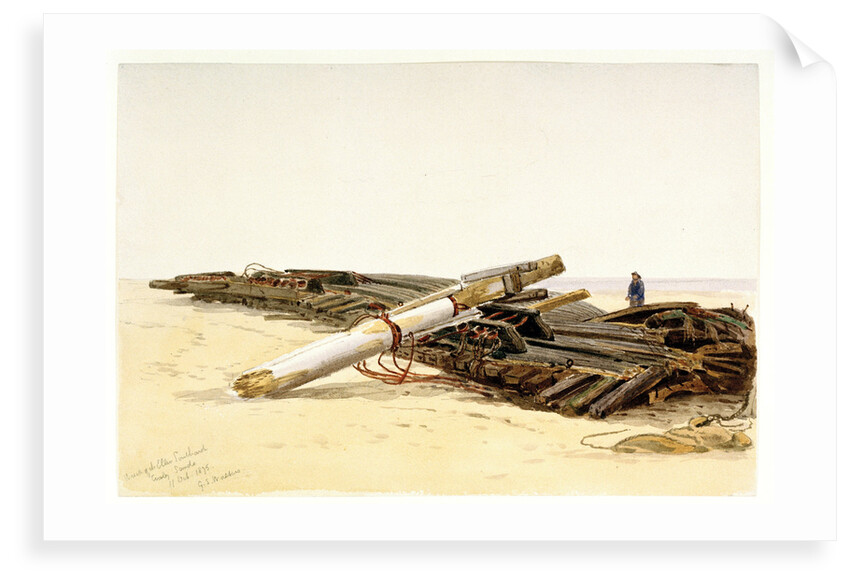 Wreck of the 'Ellen Southard' lying on Crosby Sands, 11 October 1875 by G.S. Walters