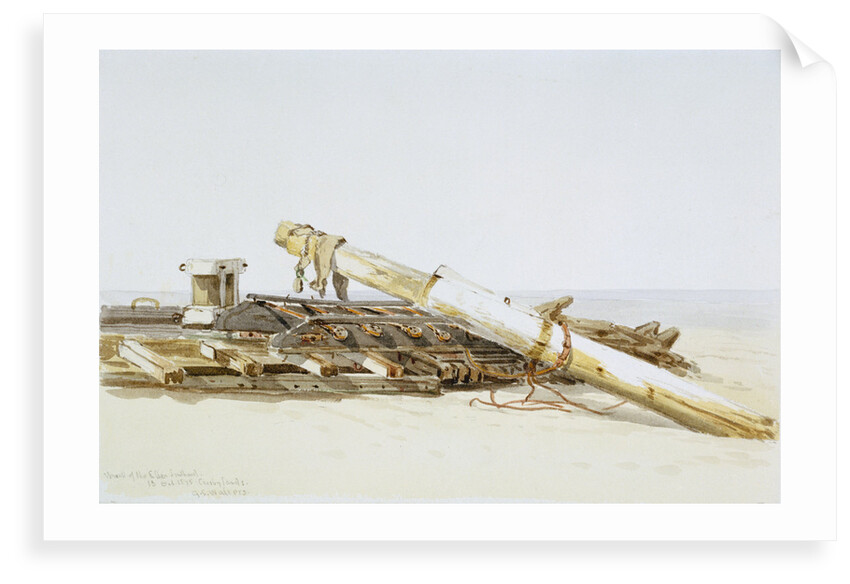 Wreck of the Ellen Southard lying on Crosby Sands, 13 October 1875 by G.S. Walters
