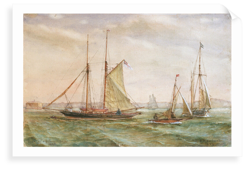 Yachts off Southsea 1895 by E.P. Bedwell