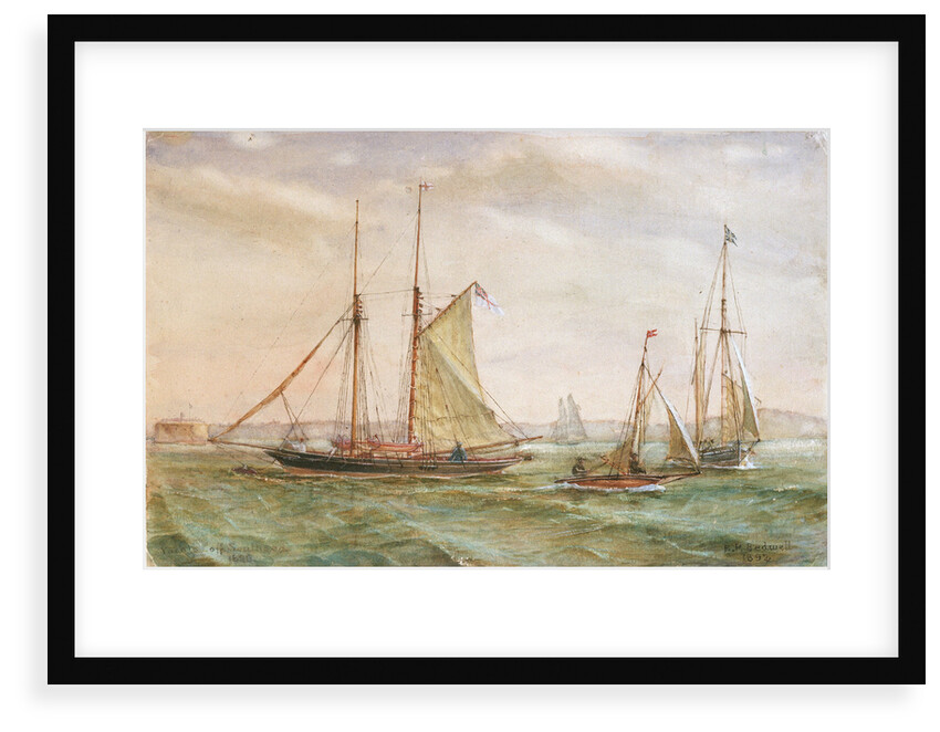 Yachts off Southsea 1895 by E.P. Bedwell