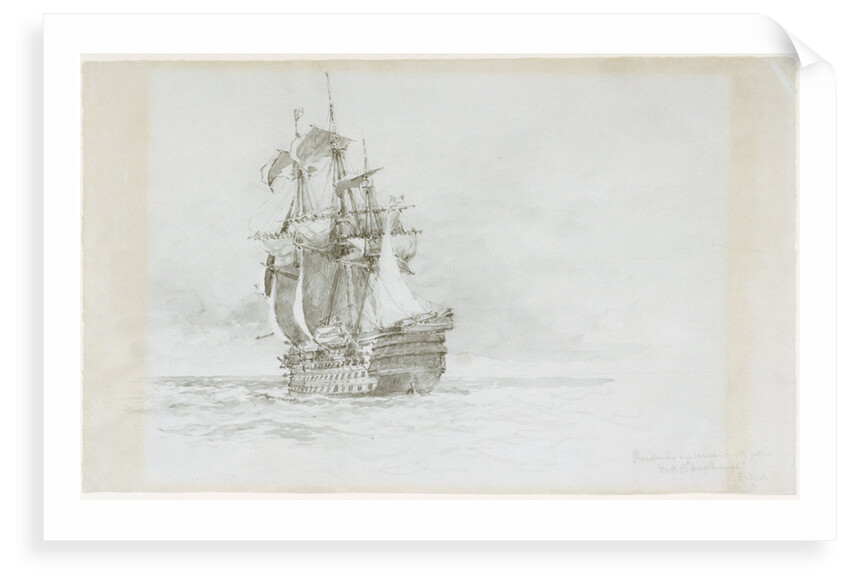 HMS 'Marlborough' by Eduardo de Martino