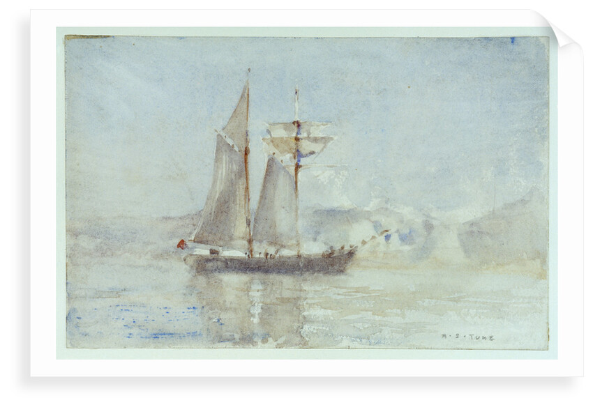 A schooner off shore by Henry Scott Tuke
