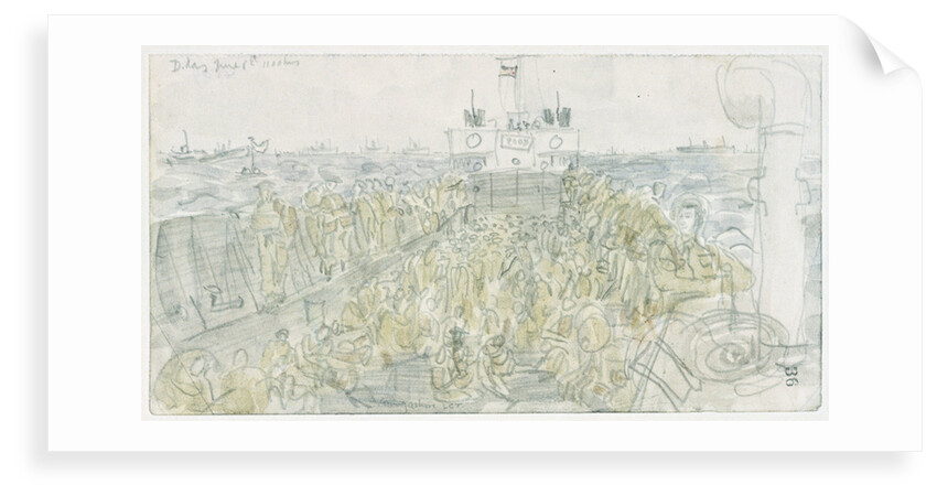 D-Day June 6th 11: 00 hrs. - Coming ashore LCT by Anthony Imre Alexander Gross