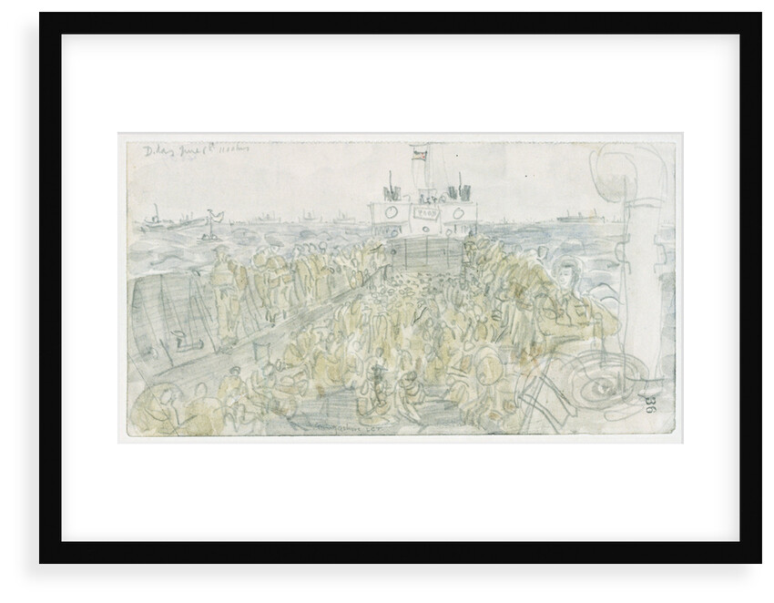 D-Day June 6th 11: 00 hrs. - Coming ashore LCT by Anthony Imre Alexander Gross