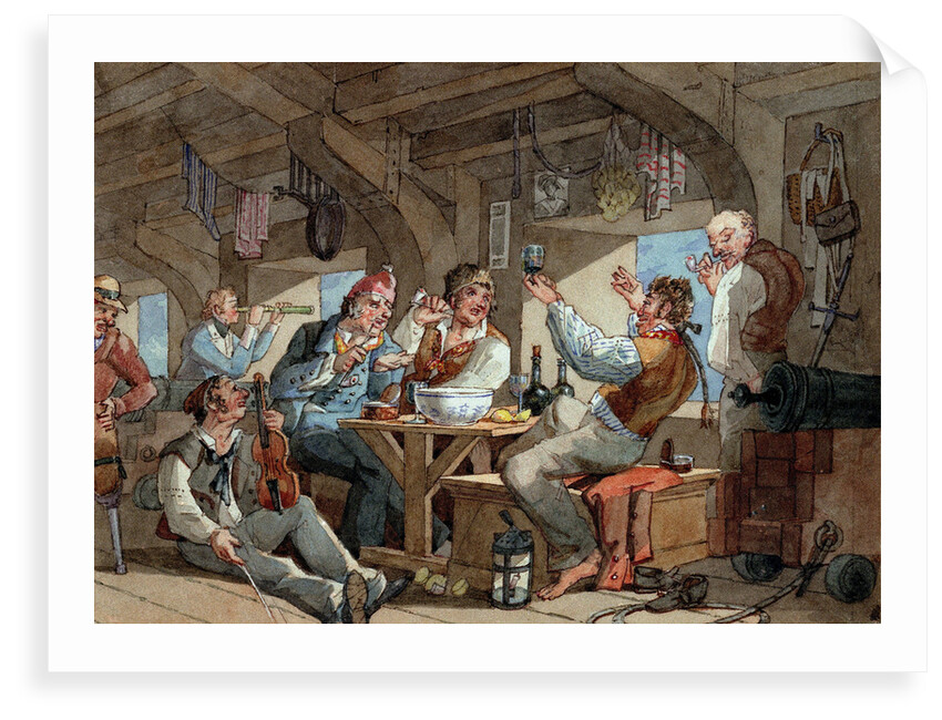 Shipmates carousing on shipboard by William Henry Pyne