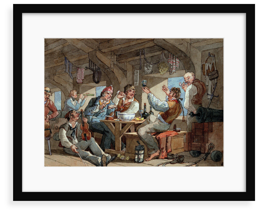 Shipmates carousing on shipboard by William Henry Pyne