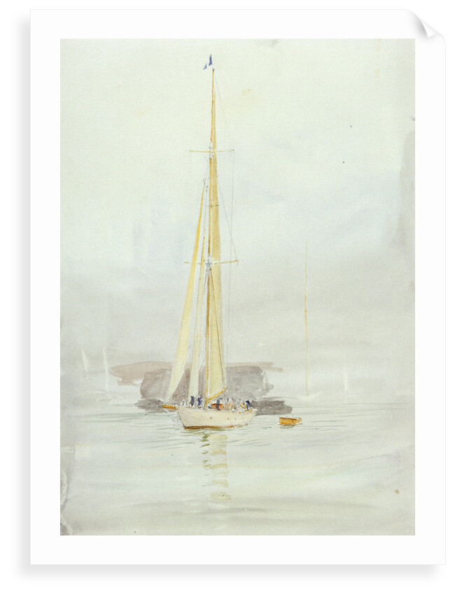White yacht by William Lionel Wyllie