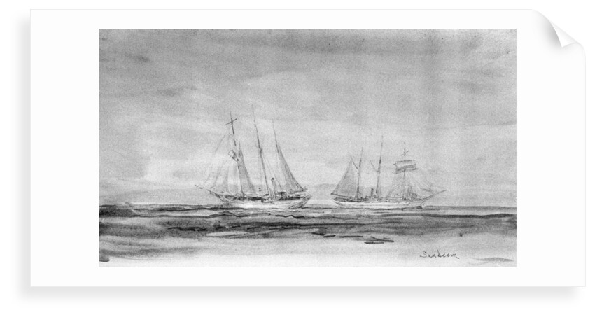 Study of yacht 'Sunbeam' by William Lionel Wyllie
