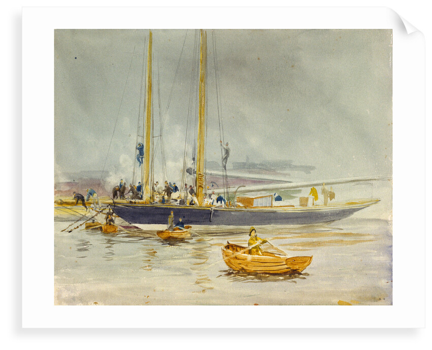Study of a yacht by William Lionel Wyllie