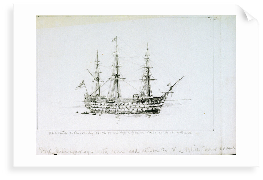 HMS 'Victory', Portsmouth Harbour by William Lionel Wyllie