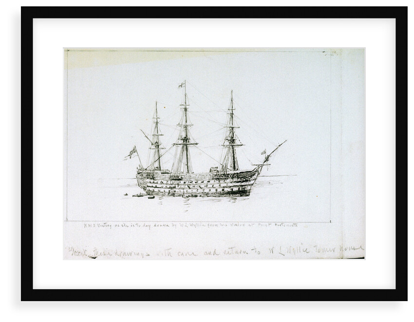 HMS 'Victory', Portsmouth Harbour by William Lionel Wyllie
