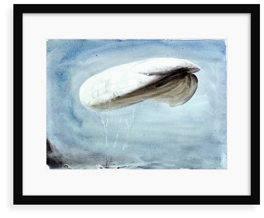 A barrage balloon S W 30 by William Lionel Wyllie