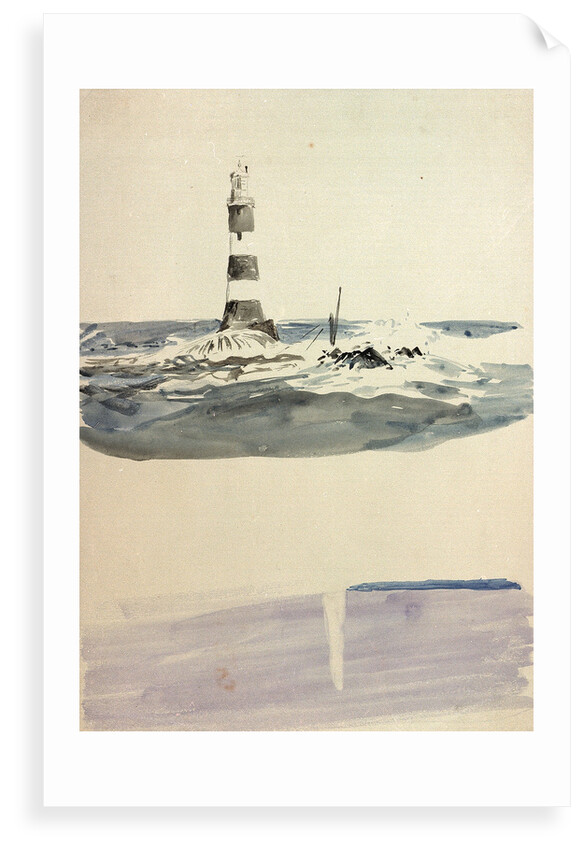 Eddystone lighthouse of 1759 by William Lionel Wyllie