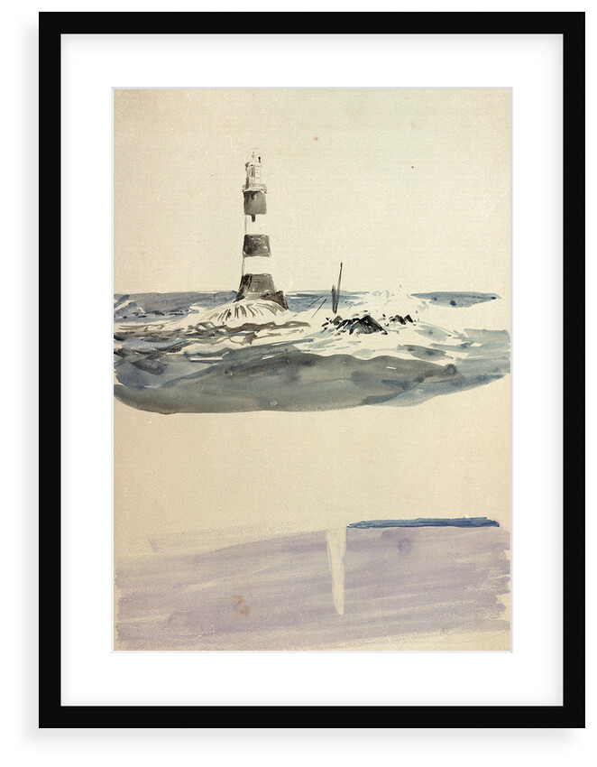 Eddystone lighthouse of 1759 by William Lionel Wyllie