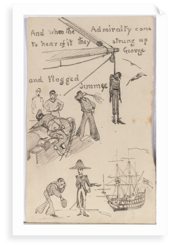 Three small drawings illustrating a cautionary tale... by William Lionel Wyllie