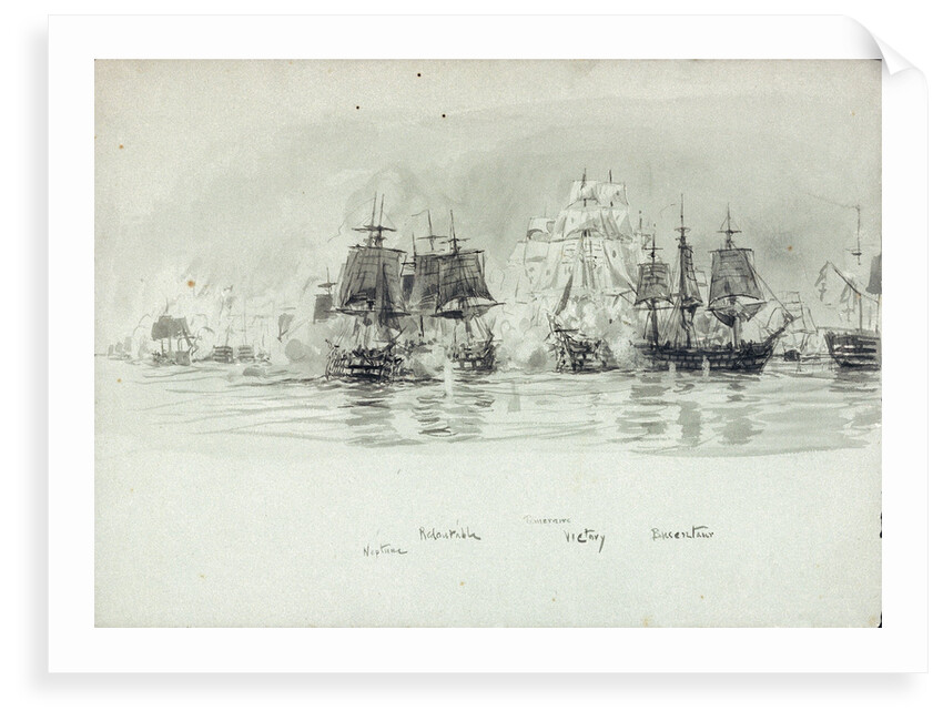 Named vessels at the Battle of Trafalgar 1805 by William Lionel Wyllie