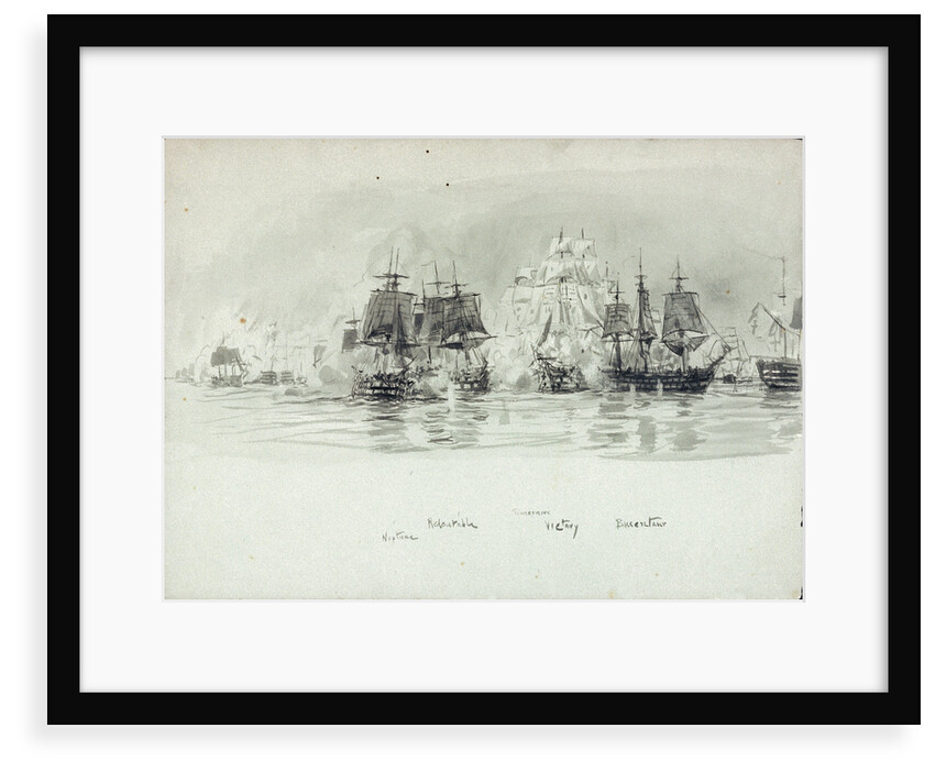 Named vessels at the Battle of Trafalgar 1805 by William Lionel Wyllie