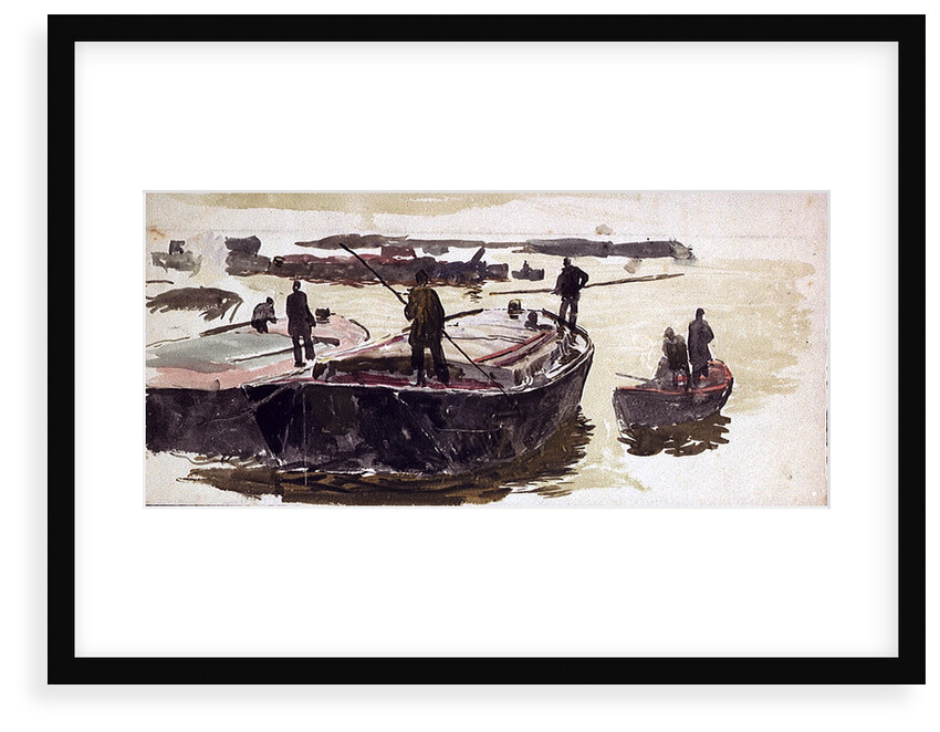 Study of lighters by William Lionel Wyllie
