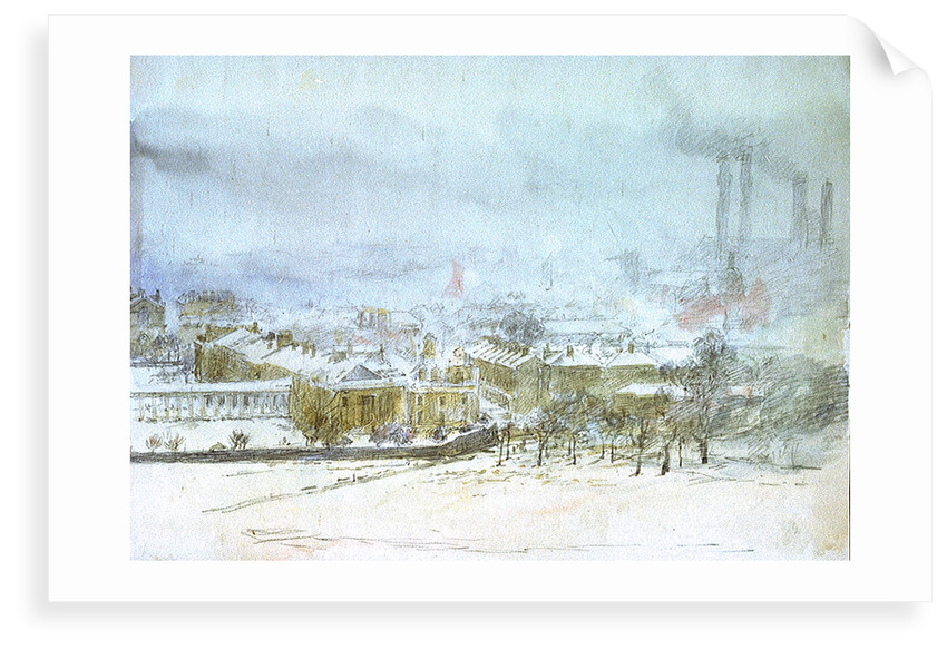 Greenwich; East Greenwich and the Power Station from the Park by William Lionel Wyllie