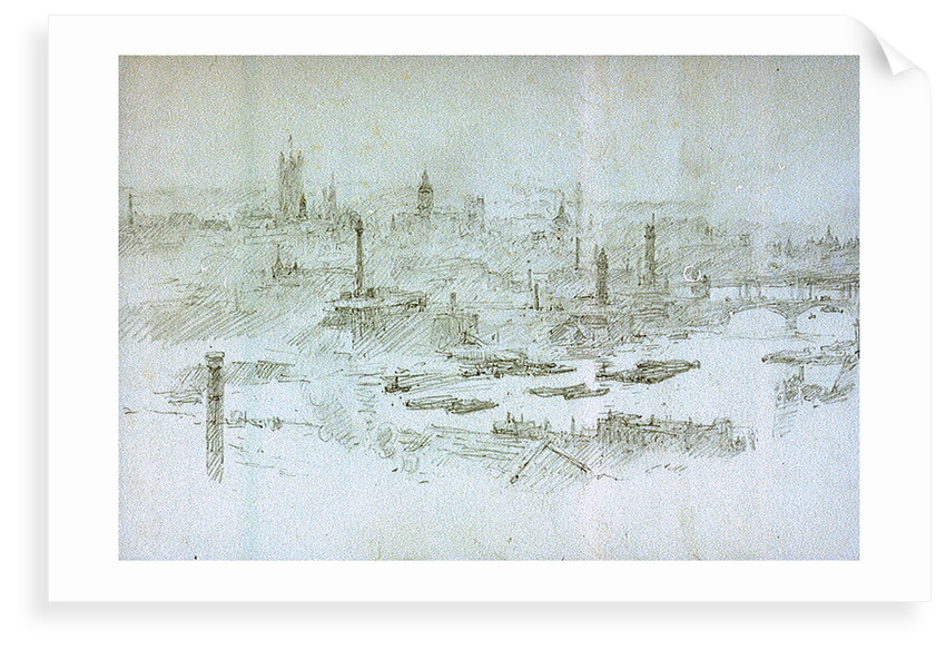St Paul's and River by William Lionel Wyllie