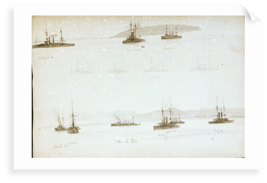 HMS 'Black Prince', 'Queen', 'Duke of Edinburgh' by William Lionel Wyllie