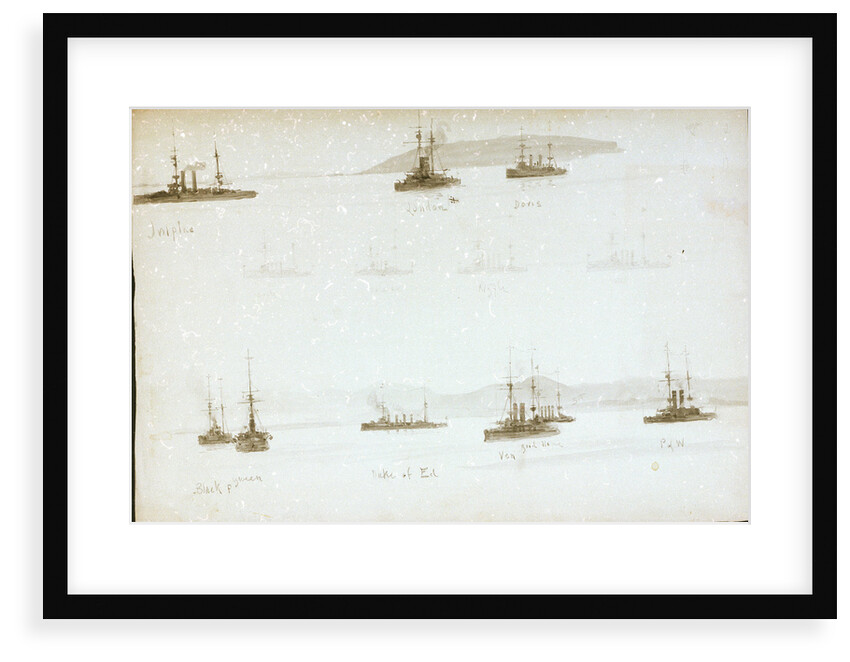 HMS 'Black Prince', 'Queen', 'Duke of Edinburgh' by William Lionel Wyllie