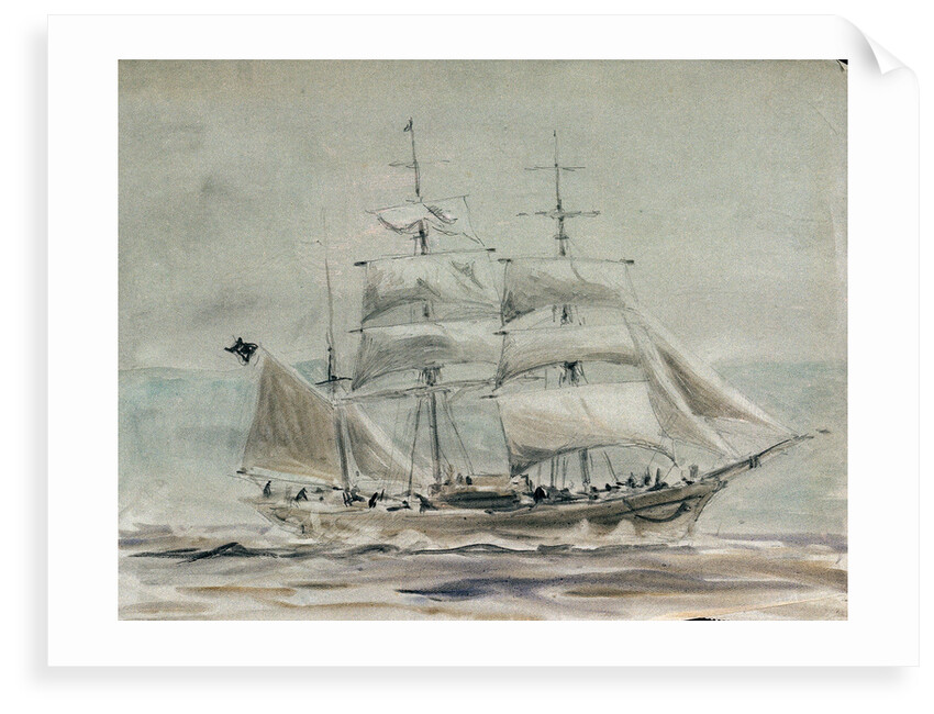 Barque under sail by William Lionel Wyllie