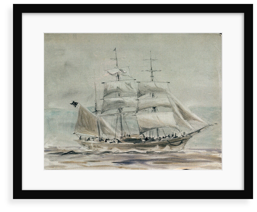 Barque under sail by William Lionel Wyllie