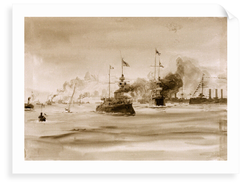 Visit of French fleet by William Lionel Wyllie