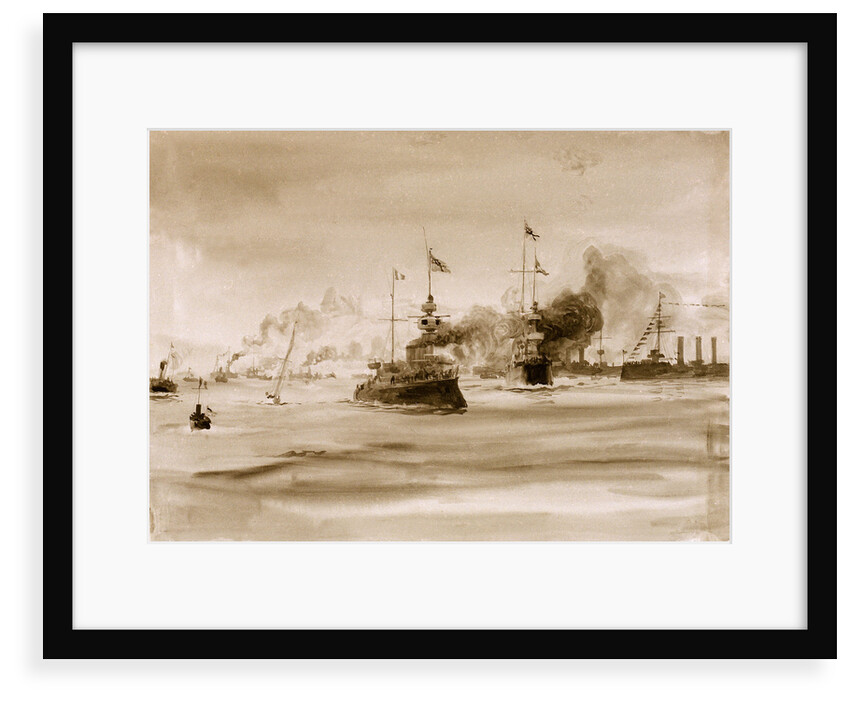 Visit of French fleet by William Lionel Wyllie