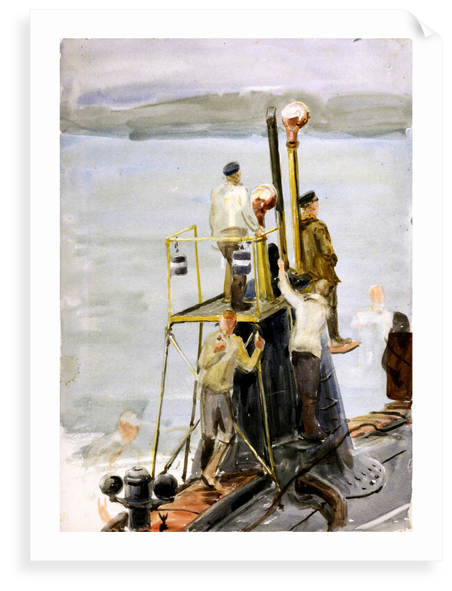 15 Submarine with sailors by William Lionel Wyllie